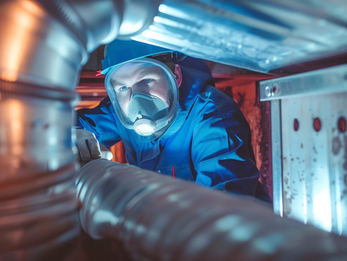 HVAC technician working
